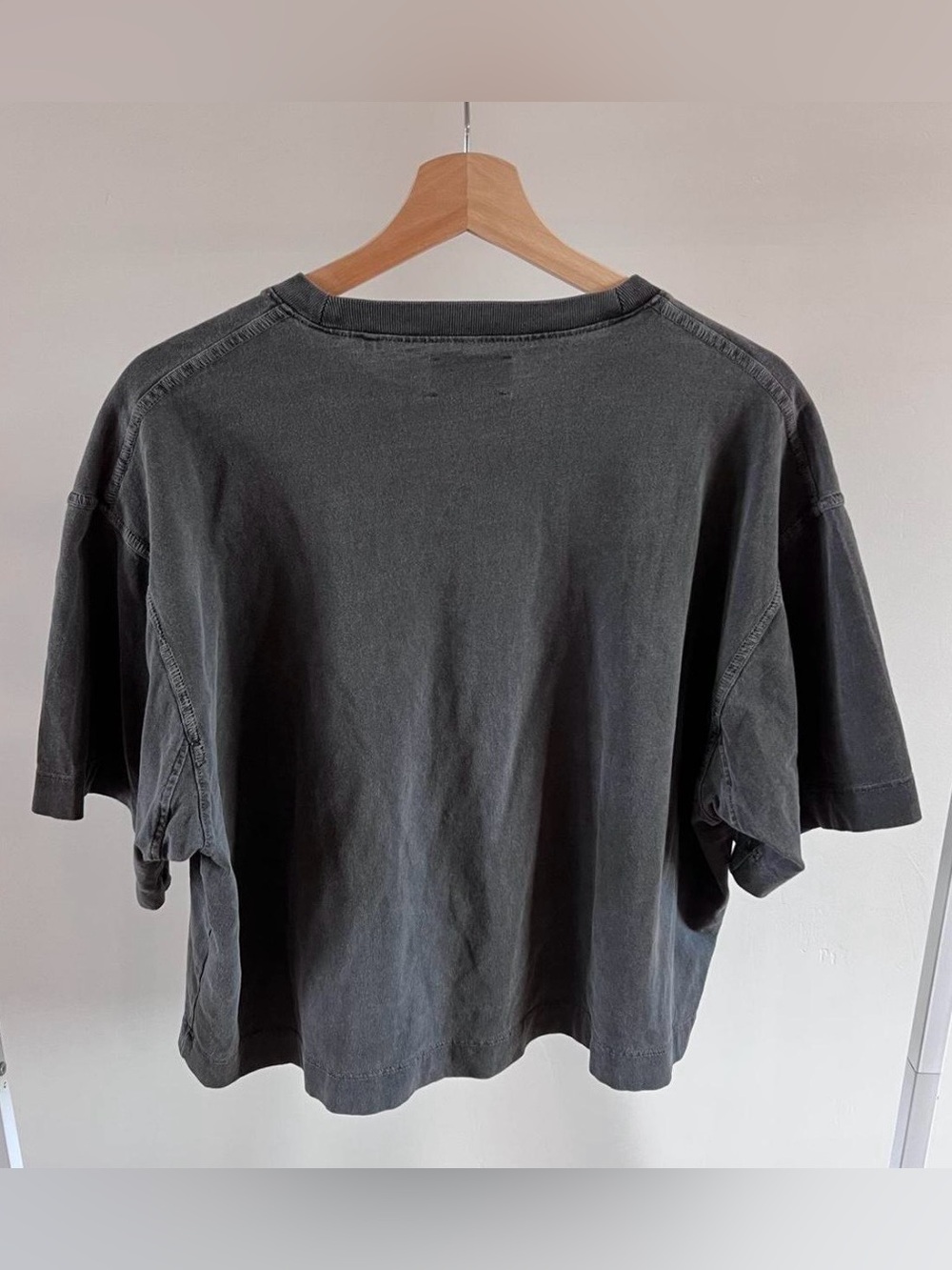 Joah Brown Washed Charcoal Boxy Crew Tee - Picture 2 of 5